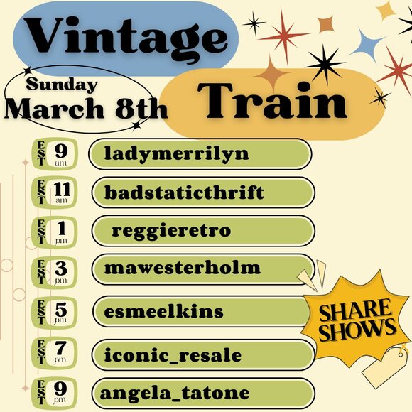 Vintage Other - VINTAGE TRAIN MARCH 8th -buy, sell, window shop-
